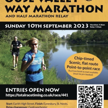 Ouse Valley Way Marathon 2023 – Final Race Instructions & Route Guidance